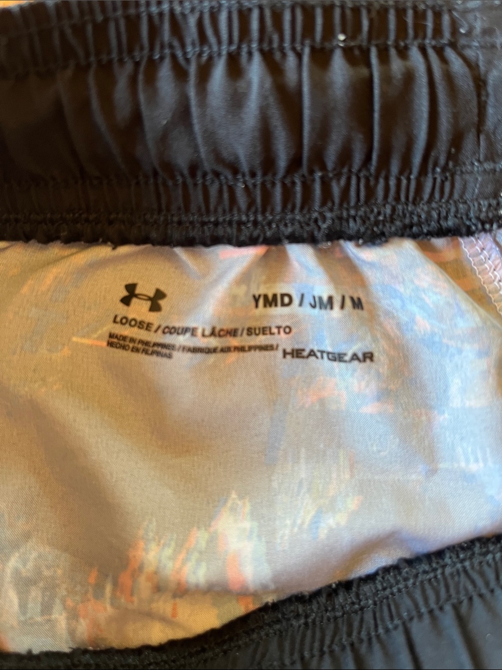 Under Armour Black Multicolor Athletic Shorts - Picture 3 of 3
